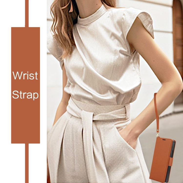 For Samsung Galaxy Fold3 5G Side Buckle Leather Phone Case