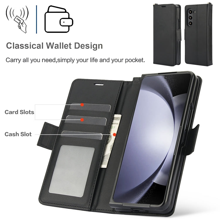 For Samsung Galaxy Fold4 5G Side Buckle Leather Phone Case
