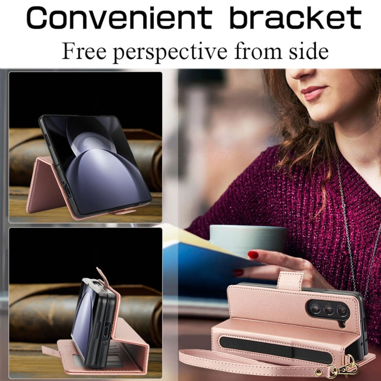 For Samsung Galaxy Fold4 5G Side Buckle Leather Phone Case