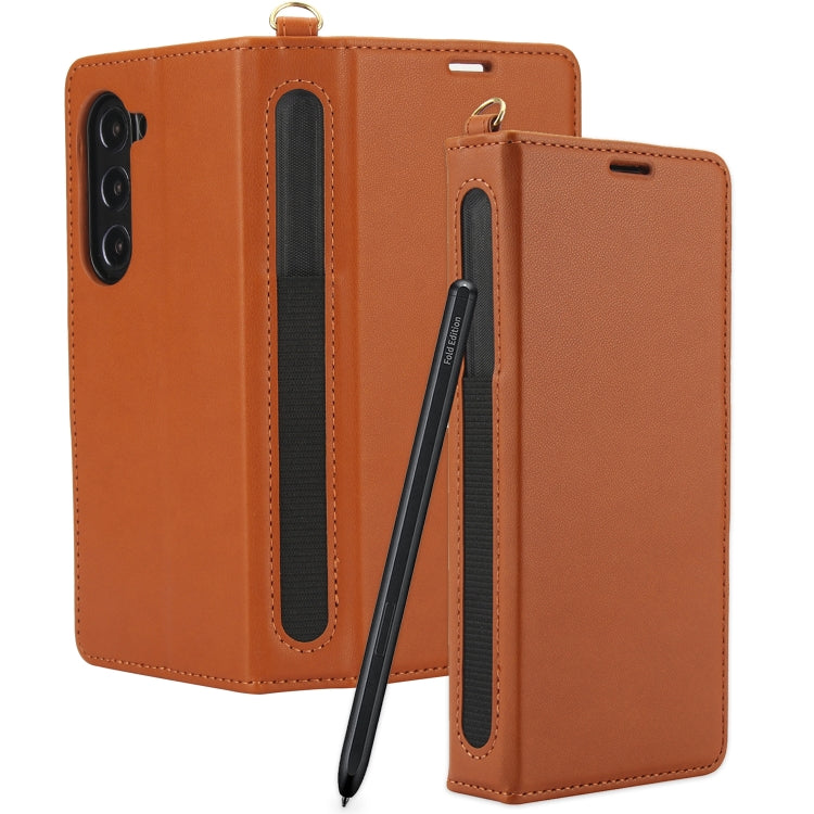 For Samsung Galaxy Fold4 5G Side Buckle Leather Phone Case