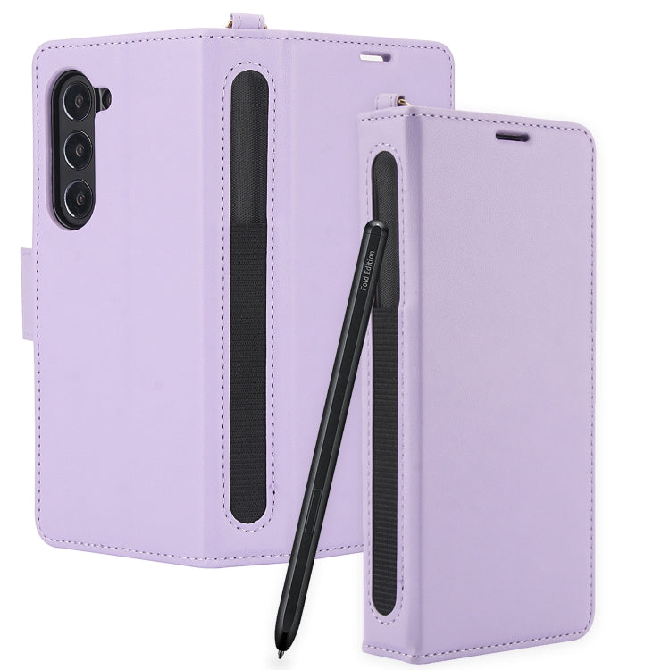 For Samsung Galaxy Fold5 5G Side Buckle Leather Phone Case
