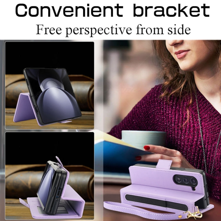 For Samsung Galaxy Fold5 5G Side Buckle Leather Phone Case