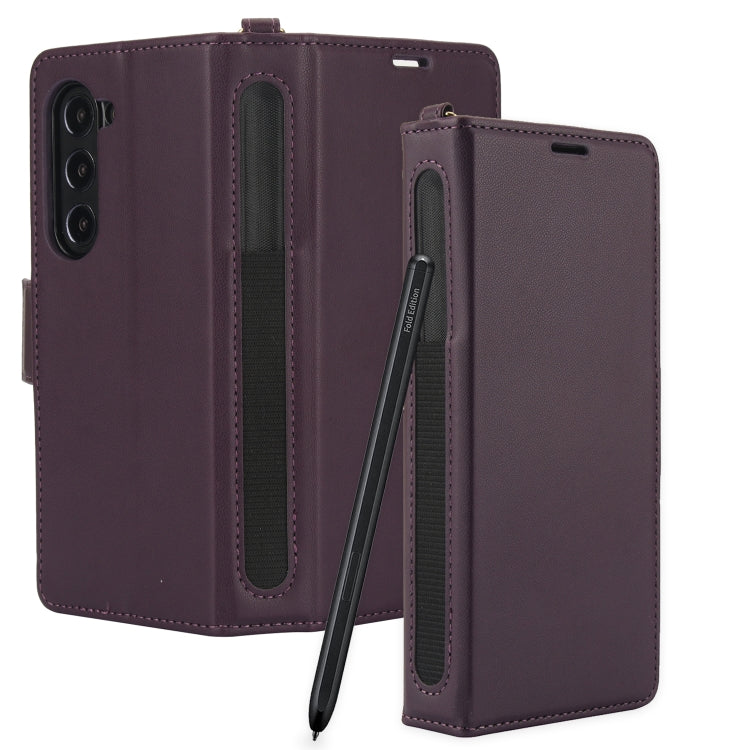 For Samsung Galaxy Fold5 5G Side Buckle Leather Phone Case