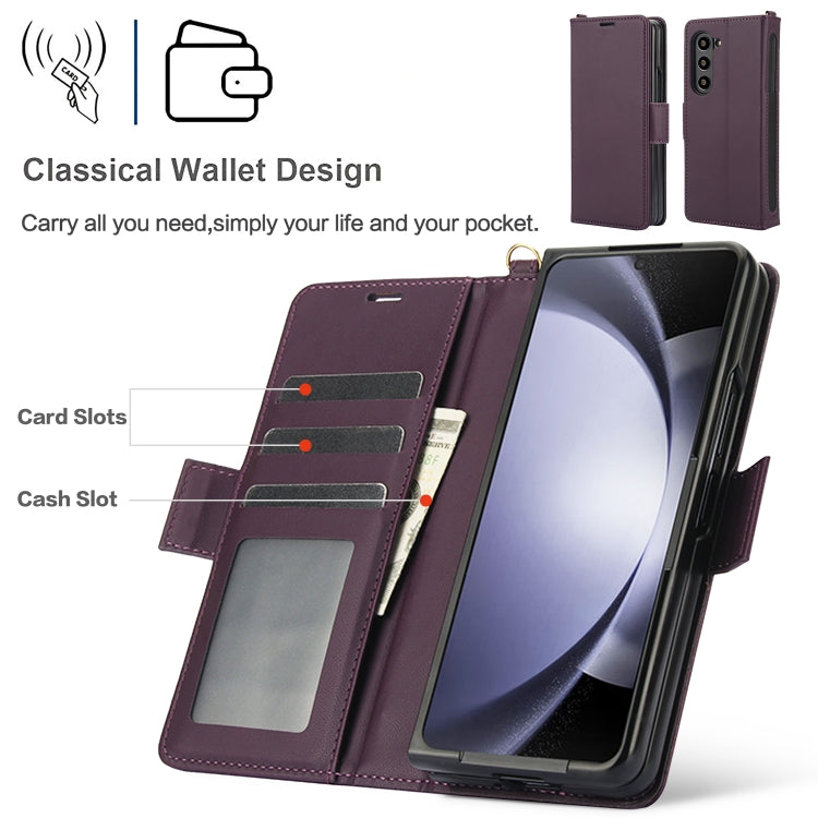 For Samsung Galaxy Fold5 5G Side Buckle Leather Phone Case