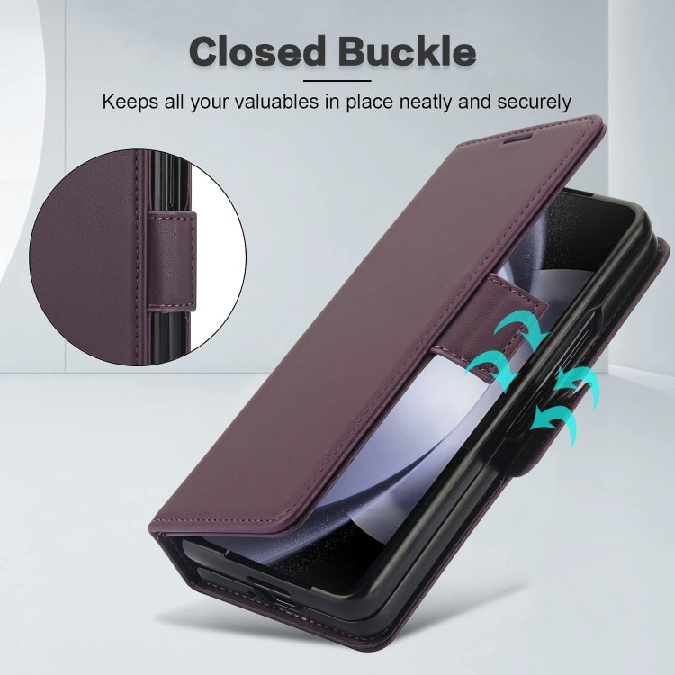 For Samsung Galaxy Fold5 5G Side Buckle Leather Phone Case