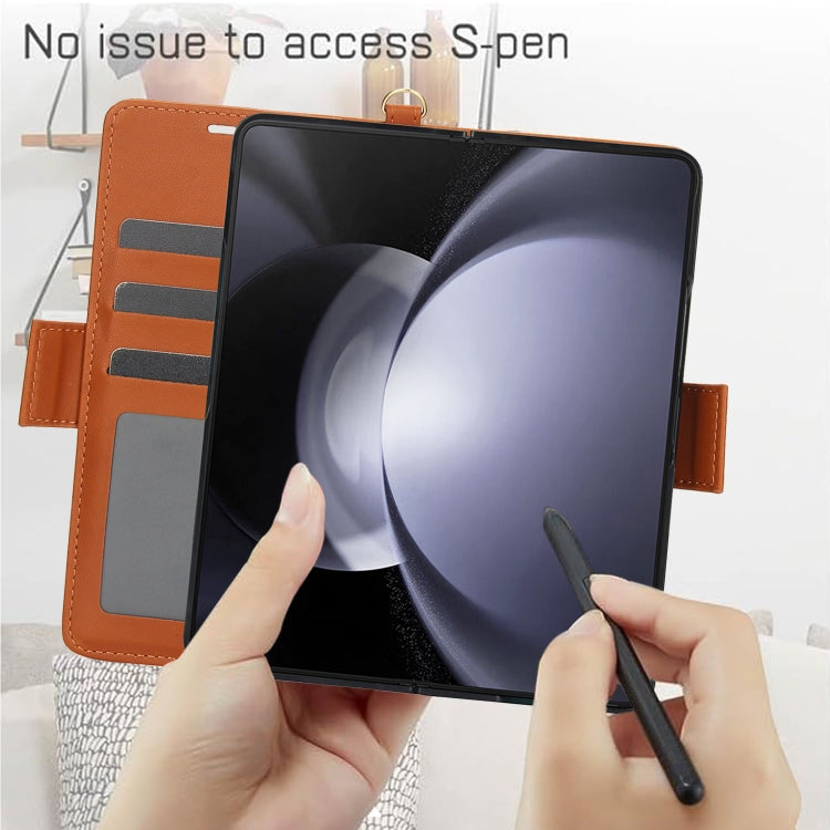 For Samsung Galaxy Fold5 5G Side Buckle Leather Phone Case