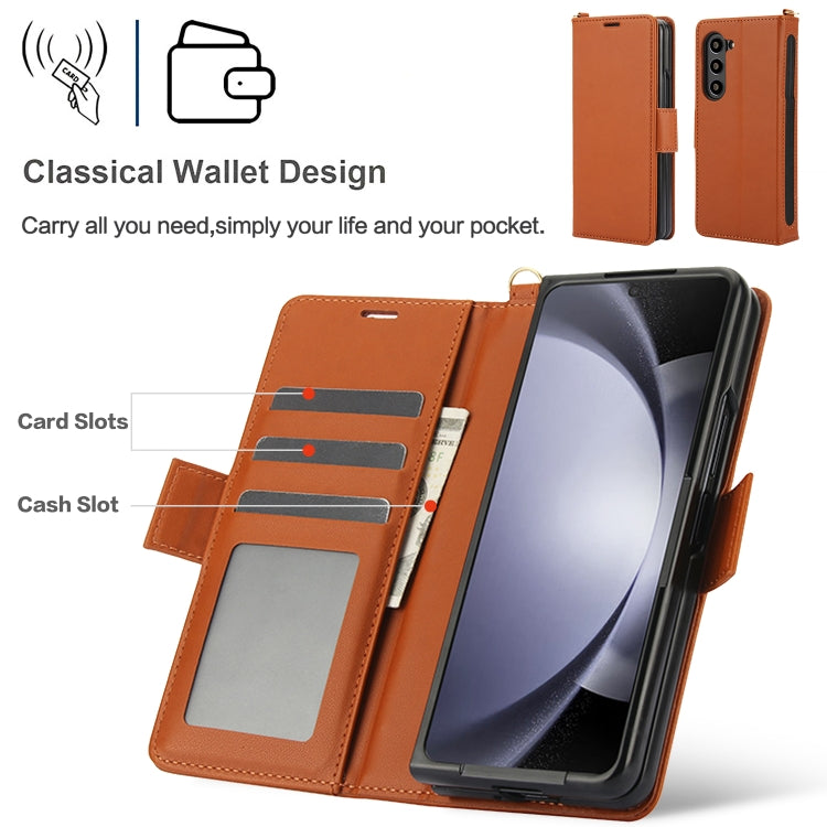 For Samsung Galaxy Fold5 5G Side Buckle Leather Phone Case