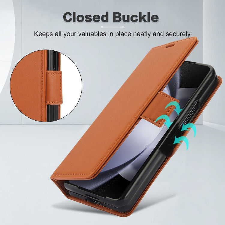 For Samsung Galaxy Fold5 5G Side Buckle Leather Phone Case