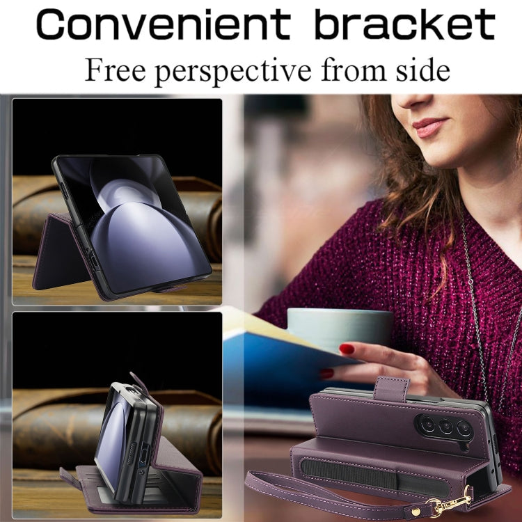 For Samsung Galaxy Fold6 5G Side Buckle Leather Phone Case