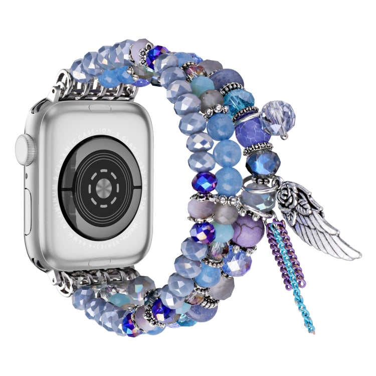 For Apple Watch 42mm / 41mm / 40mm / 38mm Colored Diamond Tassel Chain Watch Band