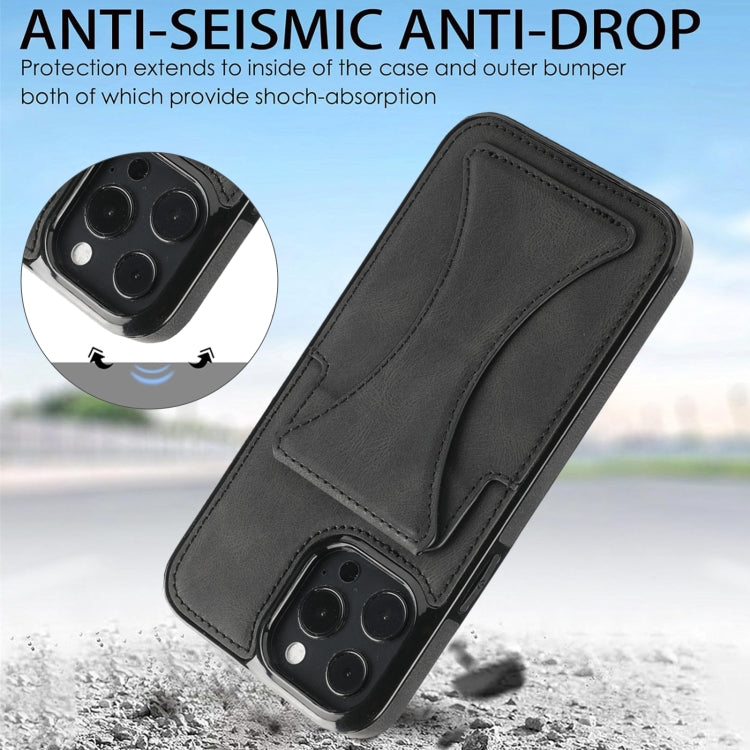 For iPhone 16 Pro Ultra-thin Shockproof Phone Protective Case with Holder