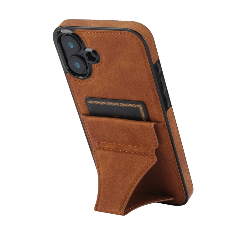 For iPhone 16 Plus Ultra-thin Shockproof Phone Protective Case with Holder