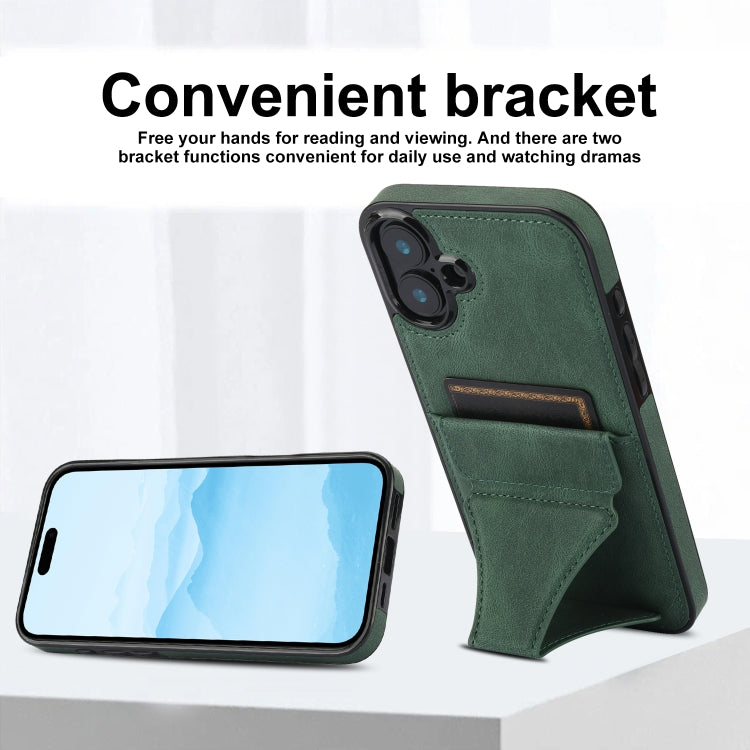 For iPhone 16 Plus Ultra-thin Shockproof Phone Protective Case with Holder