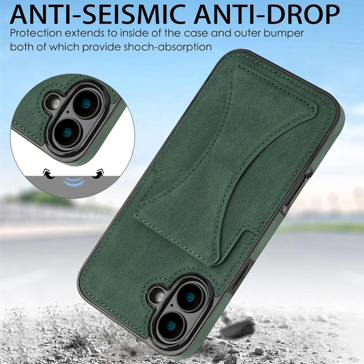 For iPhone 16 Ultra-thin Shockproof Phone Protective Case with Holder