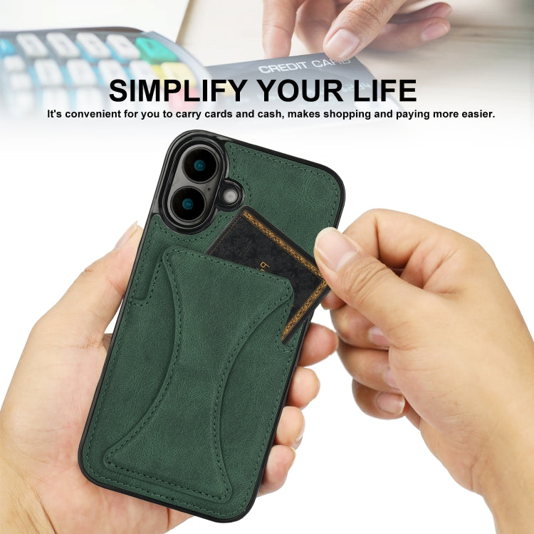 For iPhone 16 Ultra-thin Shockproof Phone Protective Case with Holder