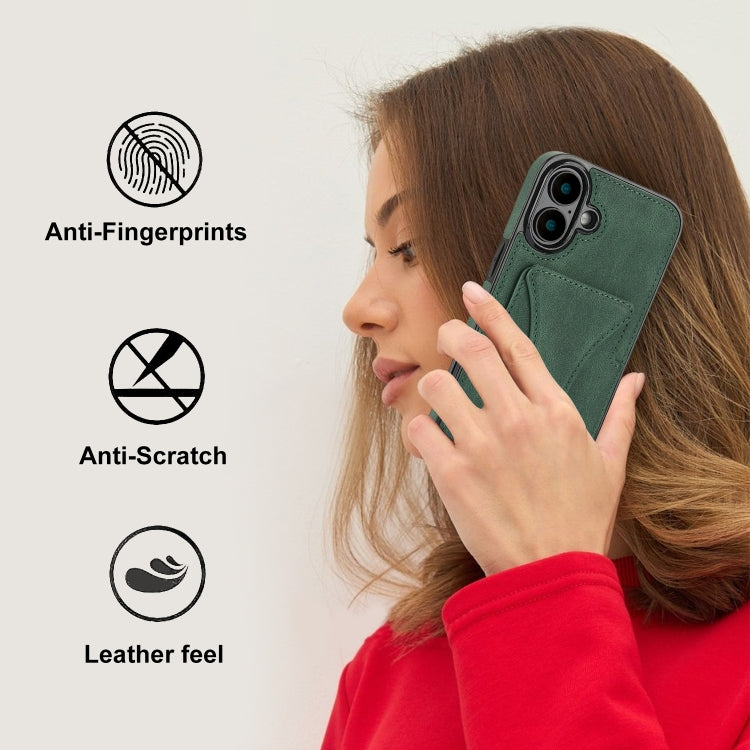 For iPhone 16 Ultra-thin Shockproof Phone Protective Case with Holder