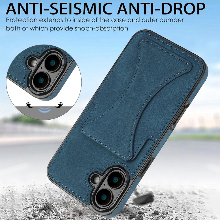 For iPhone 16 Ultra-thin Shockproof Phone Protective Case with Holder