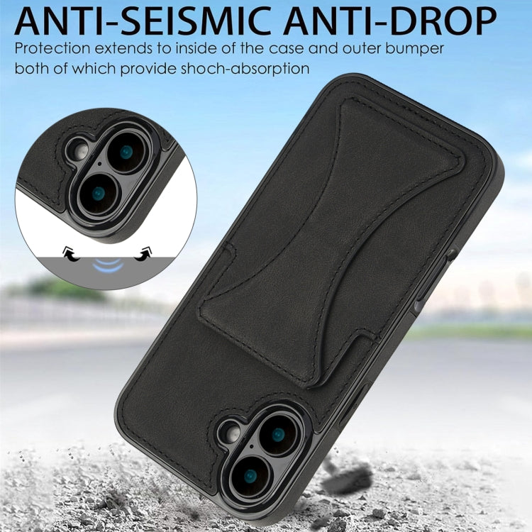 For iPhone 16 Ultra-thin Shockproof Phone Protective Case with Holder