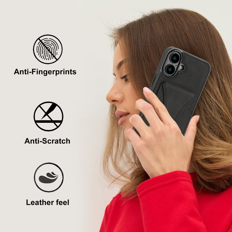 For iPhone 16 Ultra-thin Shockproof Phone Protective Case with Holder