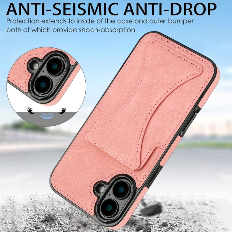 For iPhone 16 Ultra-thin Shockproof Phone Protective Case with Holder