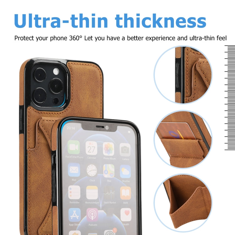 For iPhone 15 Pro Max Ultra-thin Shockproof Phone Protective Case with Holder