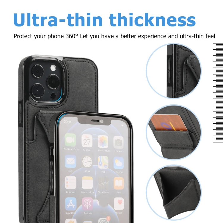 For iPhone 15 Pro Max Ultra-thin Shockproof Phone Protective Case with Holder