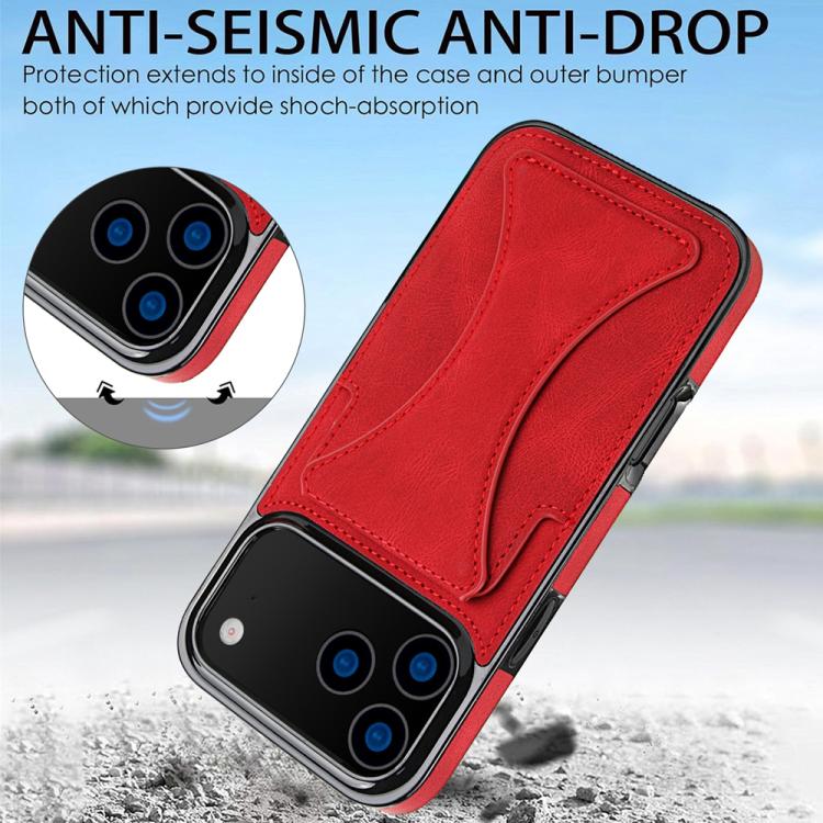 For iPhone 17 Pro Max Ultra-thin Shockproof Phone Protective Case with Holder