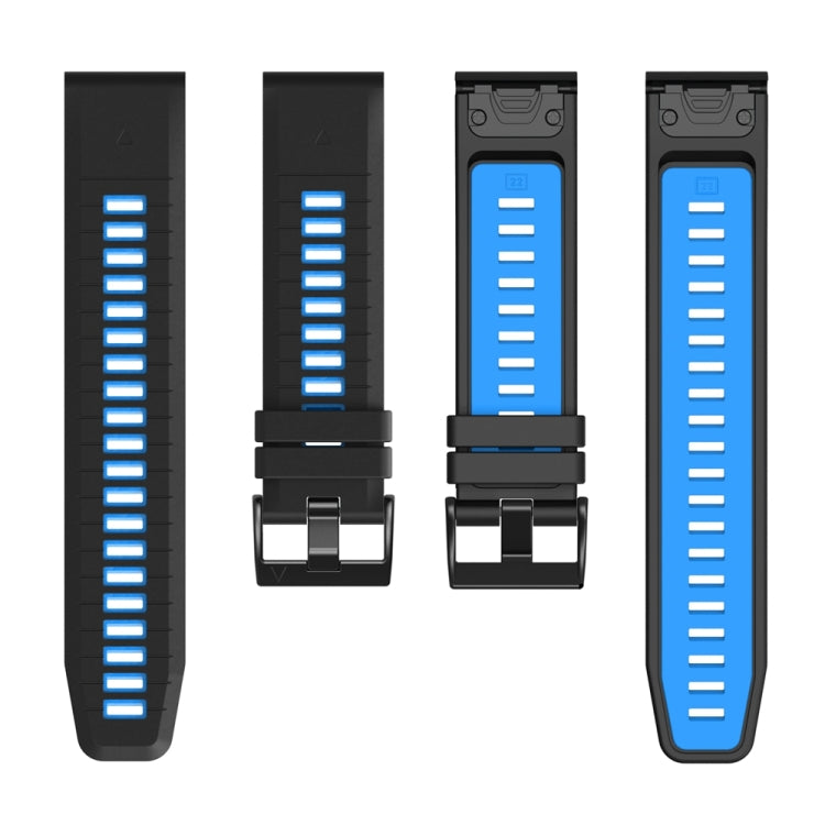 For Garmin 26mm Two Color Quick Release Silicone Watch Band with Tool