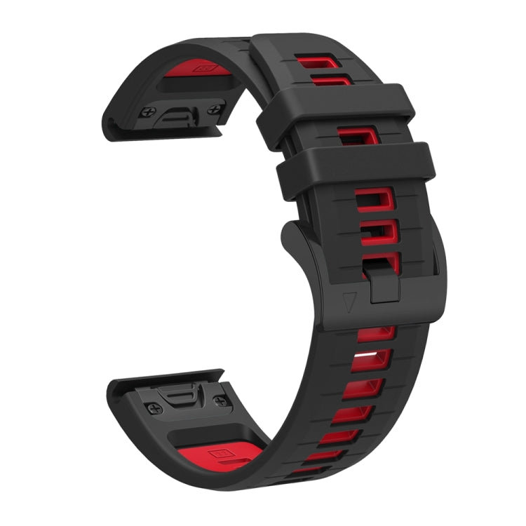 For Garmin 26mm Two Color Quick Release Silicone Watch Band with Tool
