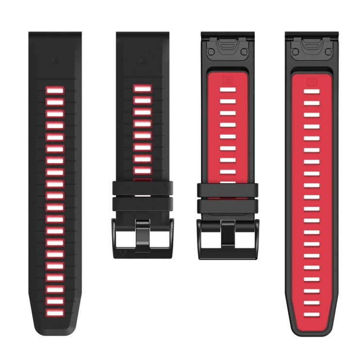 For Garmin 26mm Two Color Quick Release Silicone Watch Band with Tool