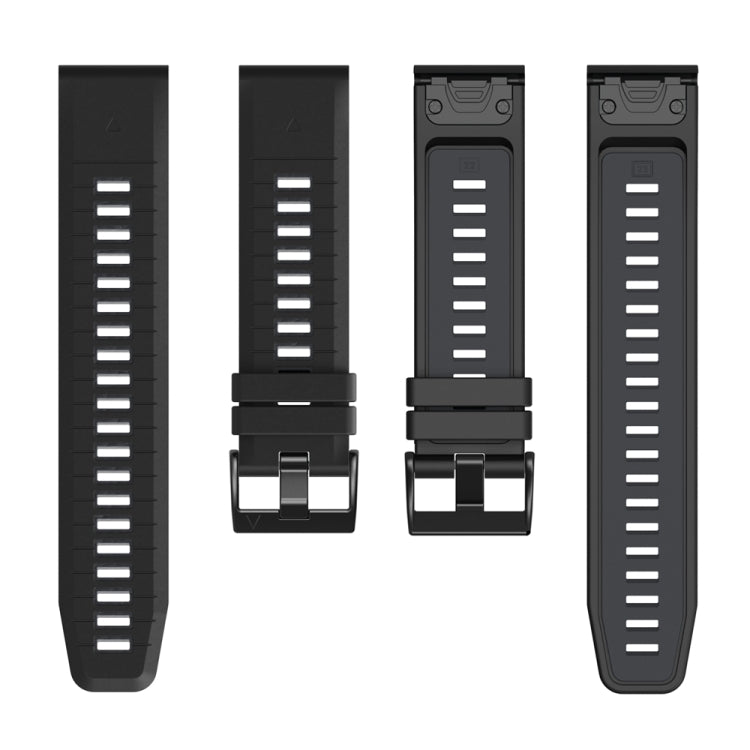 For Garmin 26mm Two Color Quick Release Silicone Watch Band with Tool