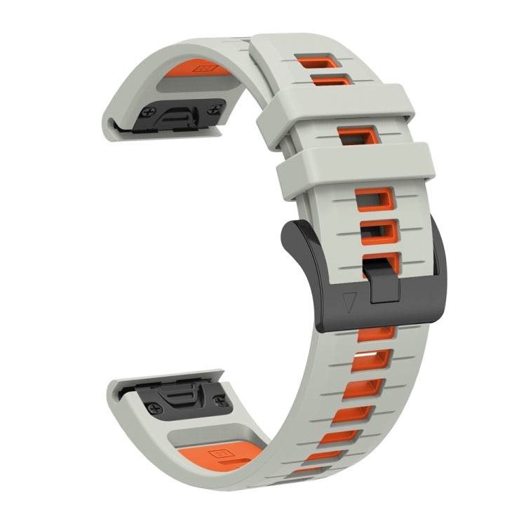 For Garmin 26mm Two Color Quick Release Silicone Watch Band with Tool