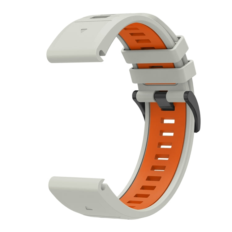 For Garmin 26mm Two Color Quick Release Silicone Watch Band with Tool