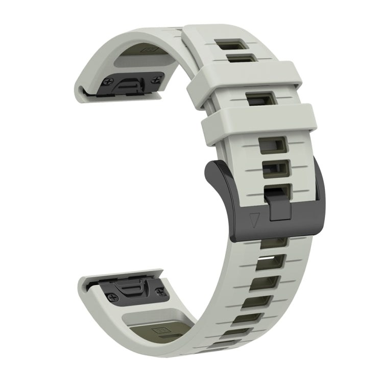 For Garmin 26mm Two Color Quick Release Silicone Watch Band with Tool