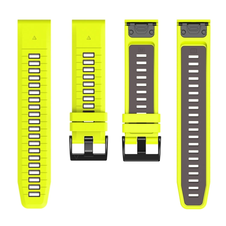 For Garmin 26mm Two Color Quick Release Silicone Watch Band with Tool