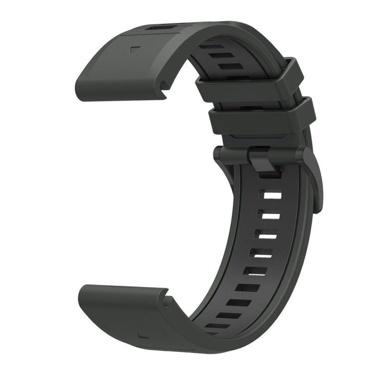 For Garmin 26mm Two Color Quick Release Silicone Watch Band with Tool