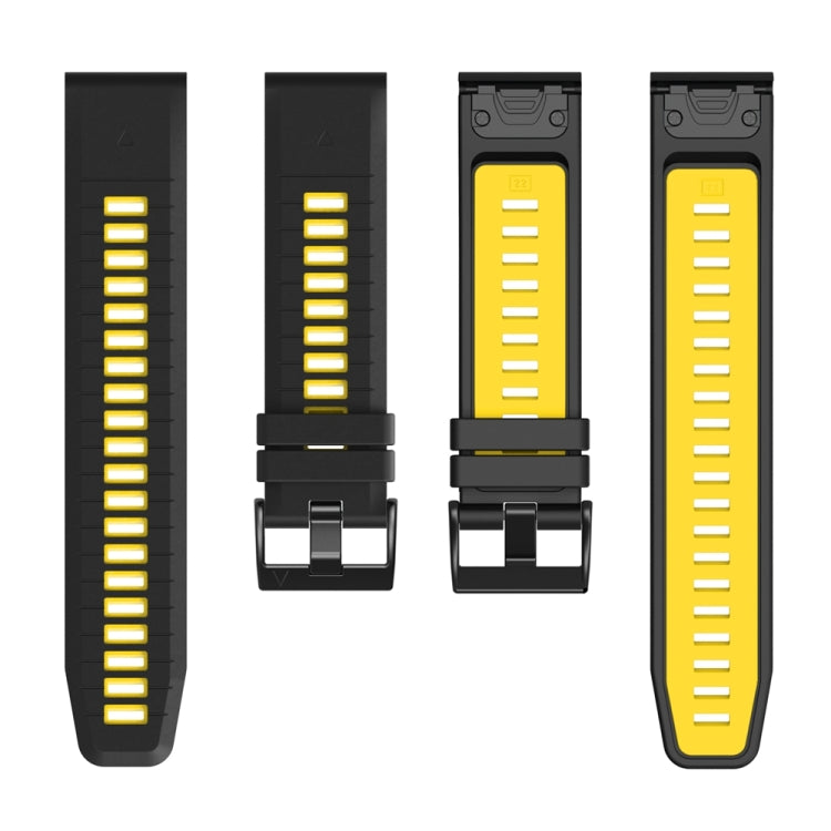 For Garmin 22mm Two Color Quick Release Silicone Watch Band with Tool