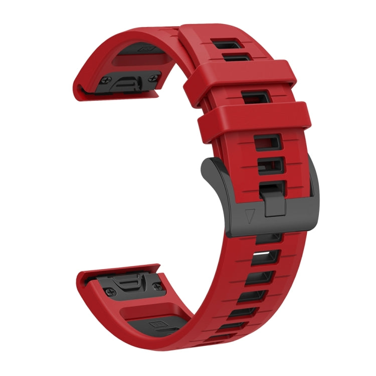 For Garmin 22mm Two Color Quick Release Silicone Watch Band with Tool