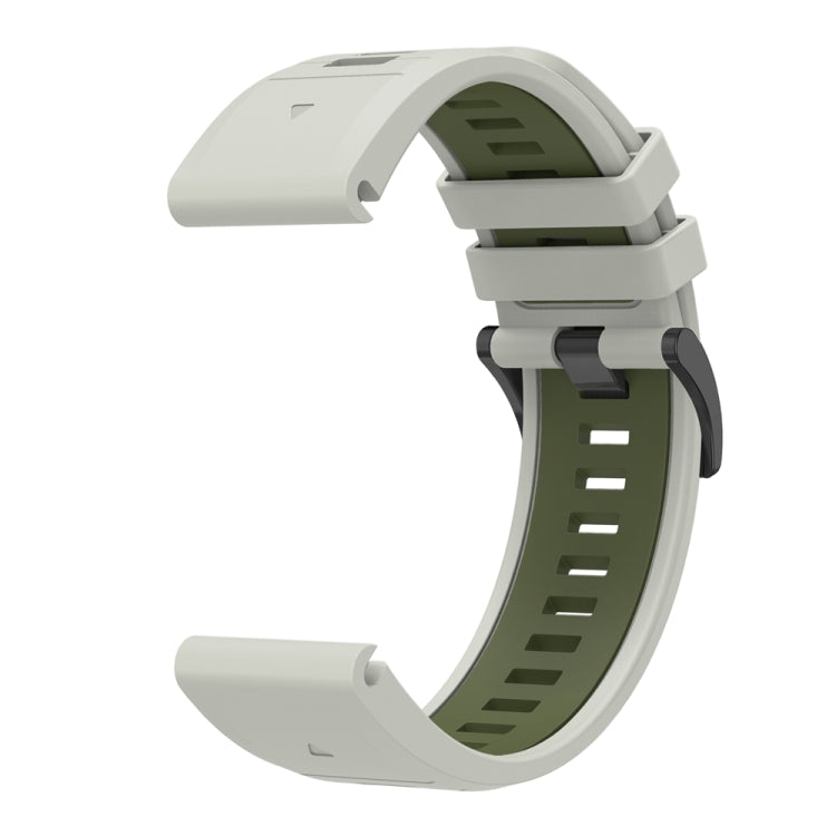 For Garmin 22mm Two Color Quick Release Silicone Watch Band with Tool