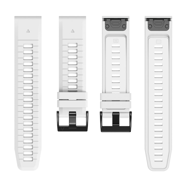 For Garmin 22mm Two Color Quick Release Silicone Watch Band with Tool