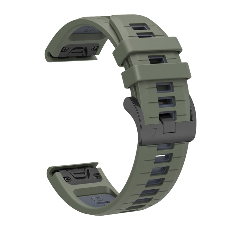For Garmin 22mm Two Color Quick Release Silicone Watch Band with Tool