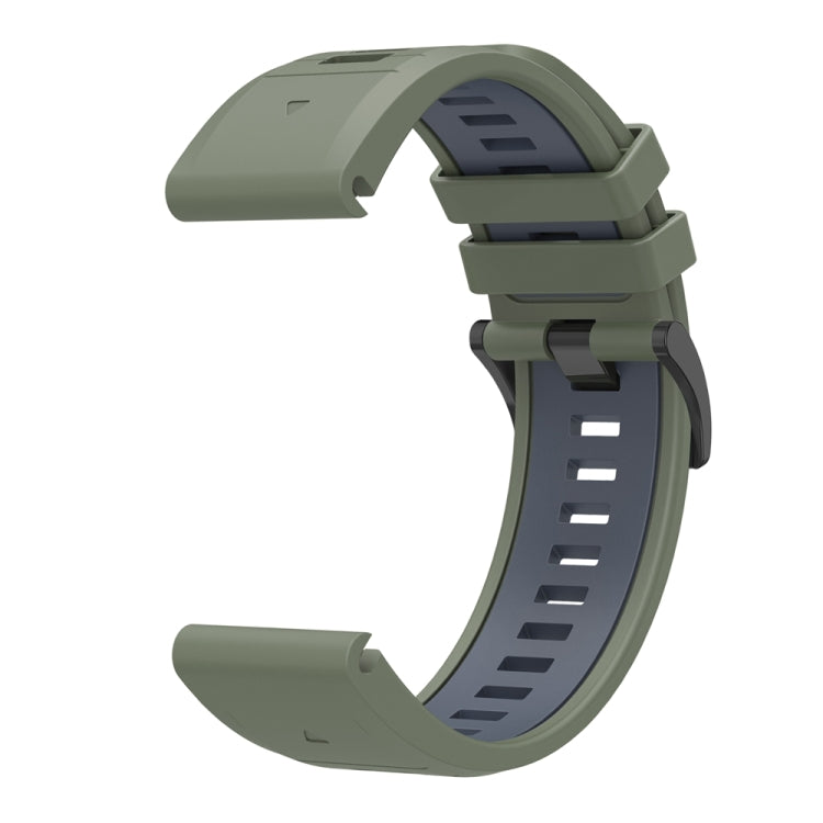 For Garmin 22mm Two Color Quick Release Silicone Watch Band with Tool