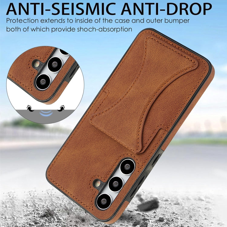 For Samsung Galaxy S24 5G Ultra-thin Shockproof Phone Protective Case with Holder