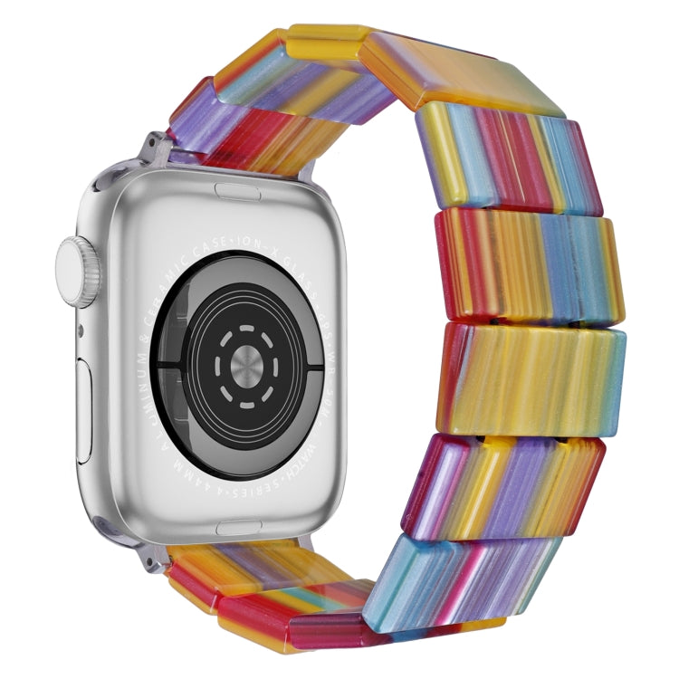 For Apple Watch 46mm / 49mm / 45mm / 44mm Stretch Rope Square Resin Watch Band