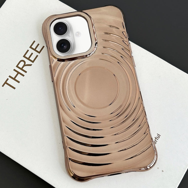 For iPhone 16 Plus Electroplating Wave MagSafe Phone Case