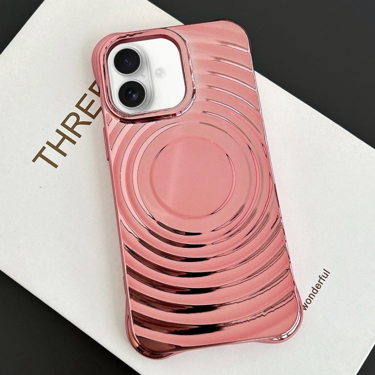 For iPhone 16 Electroplating Wave MagSafe Phone Case