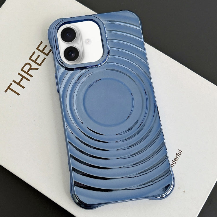 For iPhone 16 Electroplating Wave MagSafe Phone Case