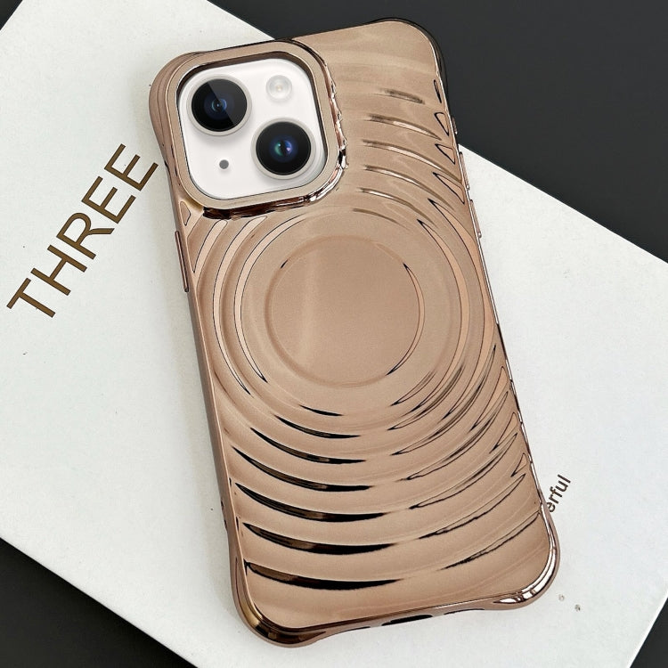 For iPhone 13 Electroplating Wave MagSafe Phone Case
