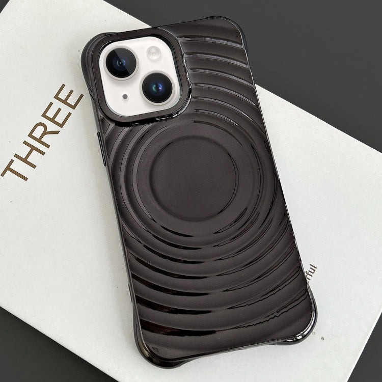 For iPhone 13 Electroplating Wave MagSafe Phone Case