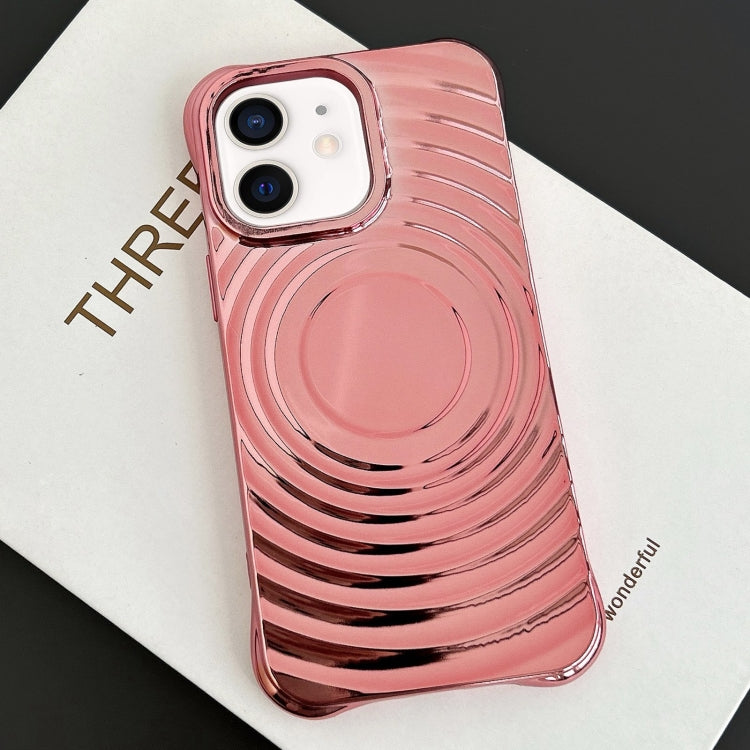 For iPhone 12 Electroplating Wave MagSafe Phone Case